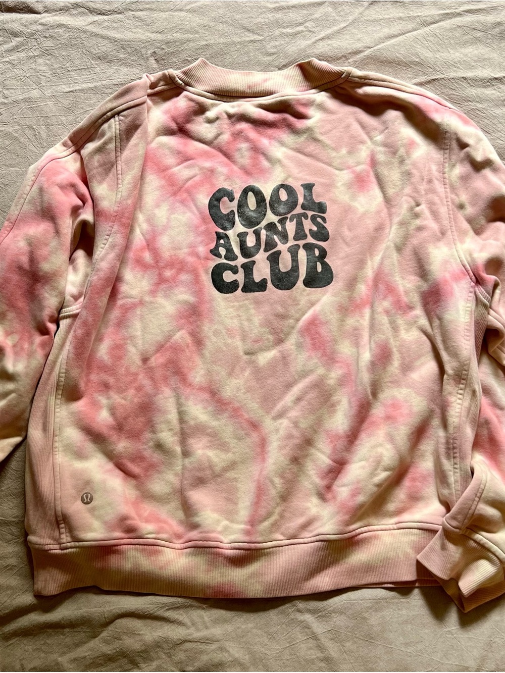 Lululemon ‘Cool Aunts Club’ Pink Tie-Dye Crewneck Sweatshirt